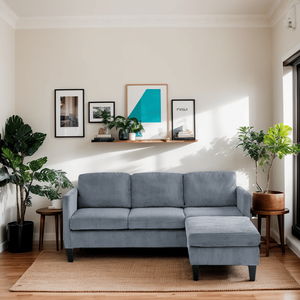 Divano Moderno di Lusso a L in Velluto, Design Multifunzionale per Soggiorni e Appartamenti, Facile Montaggio - Product Image 2