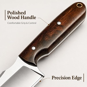 Cuchillo de Piel UMAR FAROOQ, Hecho a Mano, de Grado Industrial, Hoja Fija de Acero D2 de 7 Pulgadas, Punta de Gota, con Funda de Cuero, para Camping - Product Image 2
