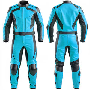 Combinaison de moto en cuir pour homme, équipement de moto et automobile, avec protections, pour la conduite et les courses, plusieurs couleurs - Product Image 1