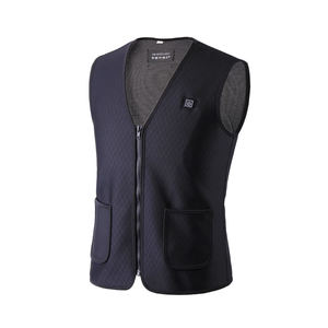 Gilet thermique noir pour femme avec fermeture éclair et poches en polyester - Product Image 3