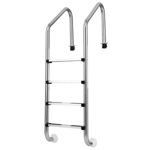 Scala per Piscina a 3 Gradini in Acciaio Inossidabile Resistente con Corrimano in Plastica per Spa Esterna e Sport Acquatici - Product Image 1