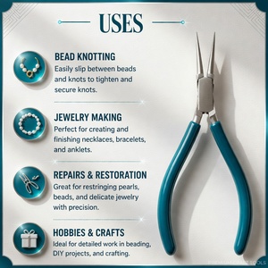 Bead Knotting Pliers – Professional Jewelry Tool for Knotting Between Beads, Threading, and <b>Stringing</b> for Pearl and Bead Jewelry - Product Image 4