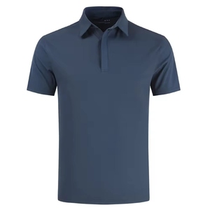 Custom Print Men's <b>Golf</b> for Shirts Cotton Bamboo Fiber Solid Knitted Breathable Short Sleeve High Quality - Product Image 2