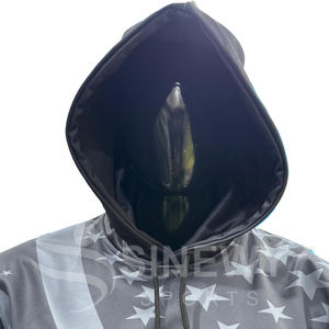 Sweat à capuche personnalisé unisexe coupe ample et courte en molleton 100% coton épais et lourd - Product Image 2