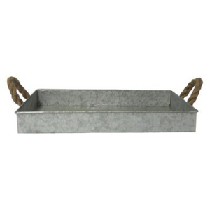 Plateau de service rectangulaire en métal poli avec motif floral en relief et bordure perlée, plateaux de service pour aliments et boissons - Product Image 3