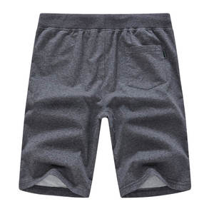 <b>Men's</b> Gray Cotton Bermuda <b>Shorts</b> Casual Drawstring Mid Waist Pockets Breathable Knitted <b>Shorts</b> - Product Image 2
