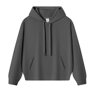 Sudadera con Capucha de Felpa 100% Algodón de Color Sólido Estilo Americano para Otoño/Invierno, Marca de Moda con Impresión Digital, Colores Personalizados OEM - Product Image 4