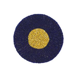 Glass Beaded <b>coaster</b> Mats <b>Woven</b> Placemat Table Christmas Placemats Round shape 5 inches random multi design colours <b>coasters</b> - Product Image 1