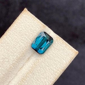 Turmalina Indicolita Azul Profundo Natural, Gema Suelta Facetada para Joyería, Anillo, Colgante - Product Image 5