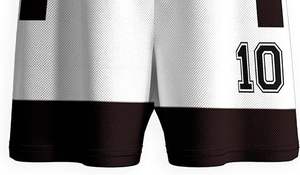 Maillot de football de qualité supérieure pour femmes et hommes, uniforme rayé noir et blanc, basketball, football - Product Image 2