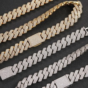 Cadena Cubana de Plata de Ley 925 con Moissanita, Diseño Único, Estilo Diamante de Lujo, Collar Hip Hop para Uso Diario, Fiestas y Regalos - Product Image 2
