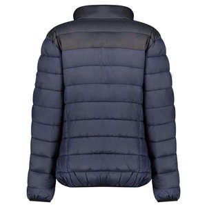 Veste matelassée bleu marine pour homme, à capuche, fermeture éclair, respirante, coupe-vent, manteau d'hiver, streetwear, coupe ample, couleur unie, coton - Product Image 4