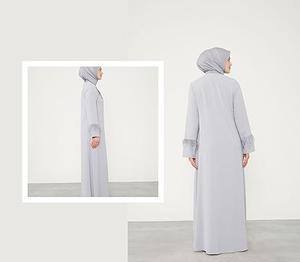 Abayas Personalizadas para Niñas Musulmanas, Maxi Abaya Caftán Árabe, Bordado para Oraciones del Eid, Ropa Exterior Elegante para Bodas, Abayas Islámicas para Exteriores - Product Image 3