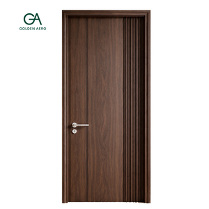 Puerta Interior de Madera Maciza Escandinava GA-04L con Diseño Ranurado para Apartamento, Directo de Fábrica, Alta Calidad - Product Image 3