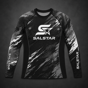 Salstar <b>Men's</b> Long Sleeve <b>Compression</b> <b>Shirt</b> Quick Dry Sporty Customize Logo Sublimation Print O-Neck Slim Fit Rash Guard Gym - Product Image 3