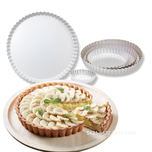9 Inch Tart Quiche Pan Round Aluminum Pie Pan with Crust Shaper <b>Ring</b> Quiche Baking <b>Dish</b> Tart Pans for Baking Party Festival - Product Image 6