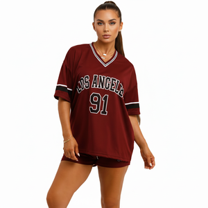 Camiseta Deportiva 2026 Personalizada, Transpirable, Antibacteriana, 100% Poliéster, Cuello en V, Manga Corta, Diseño de Transferencia Térmica, Ligera - Product Image 1