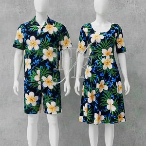 Tenues de couple personnalisées à imprimé polynésien, robe Mumu pour femme grande taille, chemise, vêtements, tenue d'île - Product Image 5