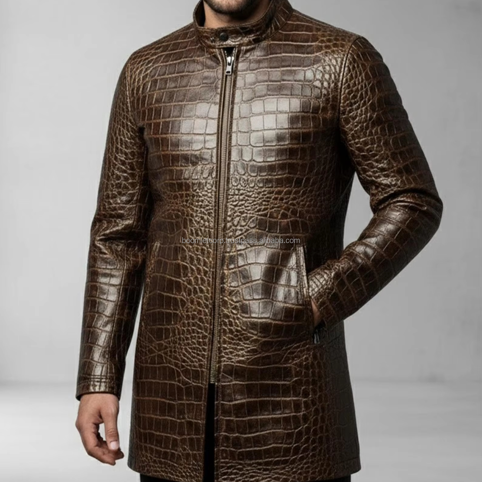 On Sale Crocodile Leather Jacket for Men Sophisticated & Rare