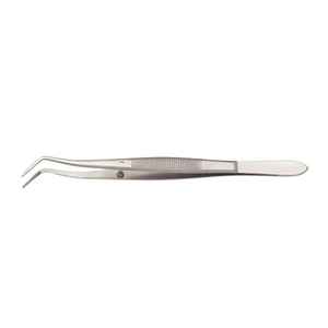 Stainless Steel Manual Dental Tweezers Curved Tip Oral Therapy Instruments Professional Medical Surgical <b>Tools</b> Durable CE - Product Image 2
