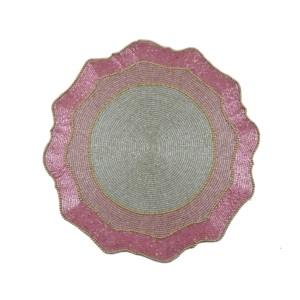 Flower Design Modern <b>Placemat</b> With <b>Beads</b> Design Mats For Home Decor Tableware Dinning Table Party and Wedding Design Pads - Product Image 5