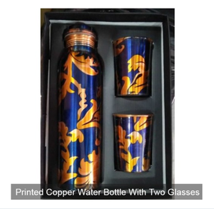 Bouteille d'eau en cuivre 100% de haute qualité, 650 ml, finition martelée antique, bienfaits ayurvédiques, logo personnalisé, fournie directement par l'usine - Product Image 1