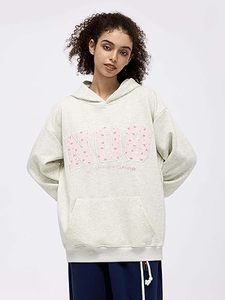 Sudadera con Capucha Extra Grande con Cierre, 100% Algodón Felpa, Estampado de Letras Rosadas, Unisex, Casual, Ropa de Calle de Invierno, Servicio OEM - Product Image 3