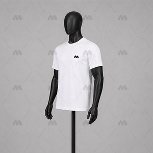 เสื้อยืดทรงบ็อกซี่คุณภาพสูง 180 กรัม ไซส์ใหญ่ 100% โพลีเอสเตอร์ สีพื้น แขนสั้น แบบเป็นทางการ เป็นมิตรกับสิ่งแวดล้อม ทรงโอเวอร์ไซส์ สีขาว - Product Image 6