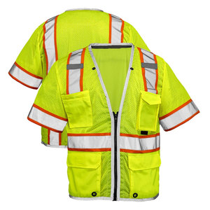 High Visibility Safety Reflective <b>Tape</b> Protection Reflector Construction Worker <b>Security</b> Vest - Product Image 6