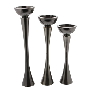 Candelabro Decorativo para Decoración del Hogar, de Alta Calidad, Acabado Gris Premium, de Aluminio Fundido, Hecho a Mano y Personalizado - Product Image 4