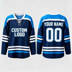 Maillot de hockey respirant personnalisé - 100% polyester, séchage rapide et respirant, vêtements de hockey sur glace unisexes pour adultes avec impression numérique - Product Image 6