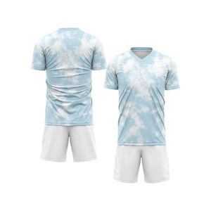 Conjunto de Camiseta y Pantalones Cortos de Fútbol Personalizados para Hombre, Cuello en V, Sublimados, Camuflaje Rojo y Negro, Secado Rápido, Antibacterianos, 100% Poliéster, Deportivos - Product Image 5