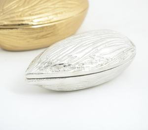 MOQ bajo Premium Creative Almond Shape Gold Tone Aluminio Decorativo Fruta seca Servir Ware Fabricante Mayorista - Product Image 4