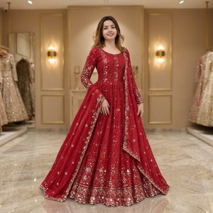 ชุดสัลวาร์แบบดั้งเดิมสำหรับสุภาพสตรีสไตล์อินเดียและปากีสถาน มีจำหน่ายในราคาขายส่งจากผู้ส่งออกชาวอินเดีย - Product Image 1