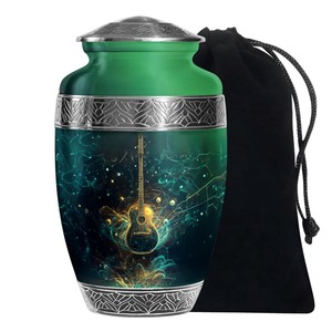 โกศใส่เถ้ากระดูกสำหรับผู้ใหญ่ รูปทรงกีตาร์ เป็นมิตรกับสิ่งแวดล้อม ดีไซน์ปรับแต่งได้ ความจุ 220 คิวบิกอินช์ สำหรับผู้ชายและผู้หญิง - Product Image 1