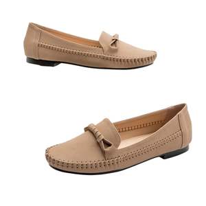 Chaussures noires pour femmes en gros, bout rond, en cuir, classiques, décontractées, fabricant de chaussures, approvisionnement mondial - Product Image 6