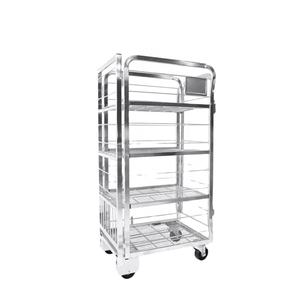 जस्ता चढ़ाया Foldable और Nestable दूध डेयरी पिंजरे रसद ट्राली - Product Image 1