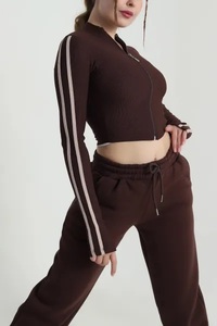 Mejores Conjuntos Deportivos de Maternidad para Mujer con Capucha, de Invierno, Casuales, de Color Liso, de Secado Rápido, Transpirables, de Forro Polar, para Entrenamiento Deportivo, con Cierre de Cintura Elástica - Product Image 4