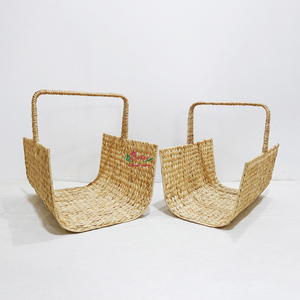 High Quality Handmade Seagrass <b>Wicker</b> <b>Log</b> Carrier <b>Basket</b>, Storage <b>Baskets</b> Organizer For Home & Office - Product Image 5