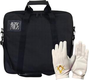 Étui léger et souple pour insignes maçonniques MM/WM et tablier provincial, taille 16'' 18'' (en pouces) - Product Image 1