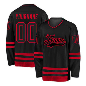 Maillot de hockey sur glace personnalisé, sublimé, brodé, uniforme d'équipe professionnel, respirant, anti-humidité, personnalisable - Product Image 1