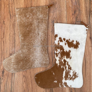 Hot Bán Tùy Chỉnh 16 "Lớn Kỳ Nghỉ Giáng Sinh Vớ Tay Phương Tây Tay Dụng Cụ Da Bò Hoa Cây Giáng Sinh Vớ - Product Image 3