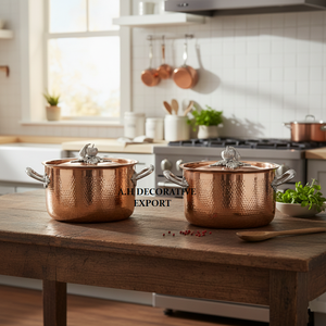 Catering Supplies Hand-Hammered Copper Finish Cooking Pots Set Premium <b>Food</b> <b>Warmer</b> Chafing Dishes Europe Eco-Friendly Decorative - Product Image 2