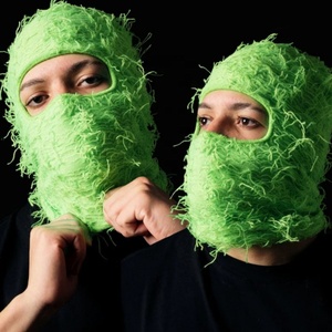 Good Quality Grassy Winter Knitted Balaclava Ski Mask One Hole Full Face Cover Distressed Style - Product Image 6