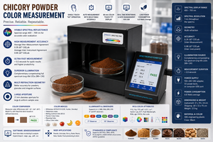 Espectrofotómetro de Color para Achicoria, Analizador Digital de Color con Gran Apertura de 77 mm para Polvo, Gránulos y Cubos de Achicoria Tostada - Product Image 5