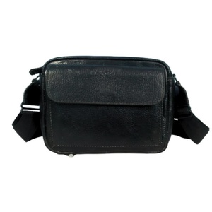 High Quality Black Leather Women Crossbody <b>Waist</b> Bag Minimalist Fashion Belt Bag with Flap Pocket Bulk order Available - Product Image 1