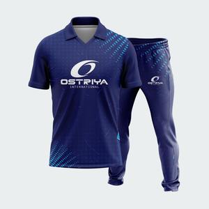 Ensemble d'uniformes de cricket unisexe avec impression par transfert thermique, maillot et pantalon pour équipe, 100 % polyester, durable, léger et à séchage rapide - Product Image 6