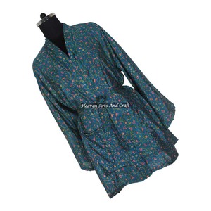 KS007 Beachwear Vintage Sari Kimono Short Manufacturer Of Beachwear Vintage Sari Kimono Short <b>Cardigan</b> Vintage Sari Kimono Short - Product Image 6