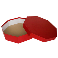 Boîte cadeau hexagonale personnalisée de luxe Finition mate raffinée Stratification brillante Base de couvercle de présentation prestigieuse réutilisable Portable