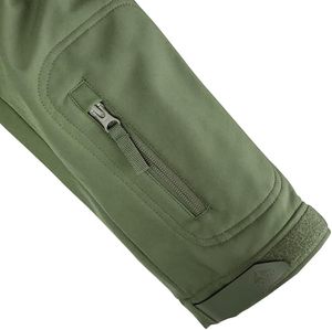 Chaqueta de Forro Polar Beige para Hombre, Cortavientos, con Cierre de Cremallera, Color Sólido, para Otoño, Informal, para Exteriores, con Cuello Alto, de Poliéster, Hecha en Pak - Product Image 2